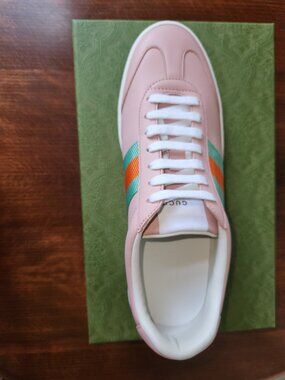 NIB Gucci G74 Web Low "perfect pink" sneakers IT 39 US 9